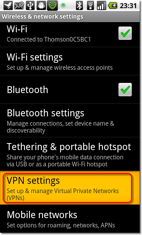 Setting up a VPN on Android - Part 4 - VPN Settings