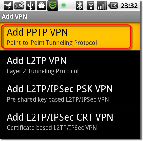 Setting up a VPN on Android - Part 6 - Add PPTP VPN