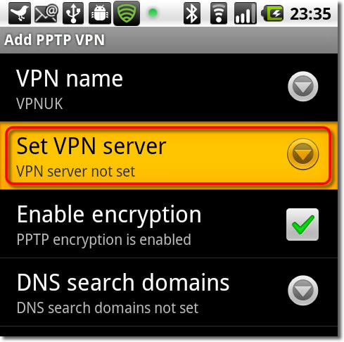 Setting up a VPN on Android - Part 9 - Set VPN server