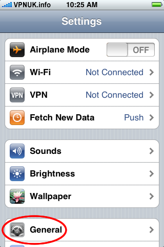 Apple iPhone VPN Setup - General