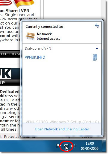 Setting up a VPN on Windows 7 - Part 10 - Connect to a network