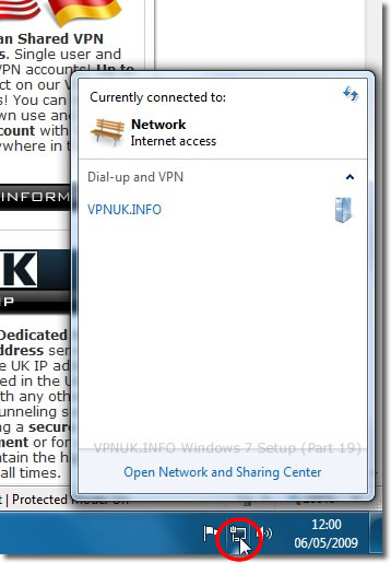 Setting up a VPN on Windows 7 - Part 19 - Connecting to the VPN Server