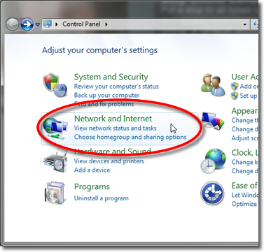 Setting up a VPN on Windows 7 - Part 2 - Go to Networking and Internet