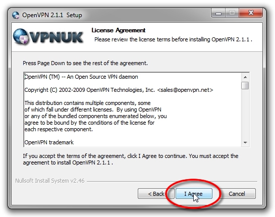 Setting up OpenVPN on Windows 7 - Part 4 - Install OpenVPN