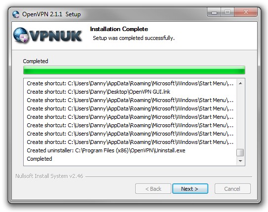 Setting up OpenVPN on Windows 7 - Part 7 - Install TAPI device