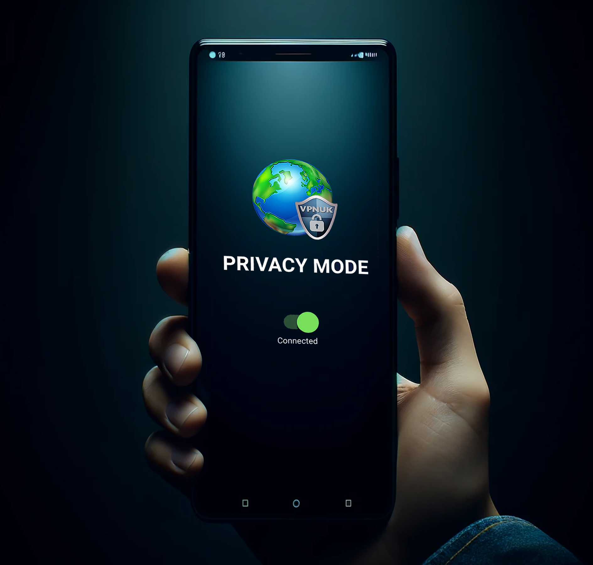 VPNUK Privacy Mode on phone