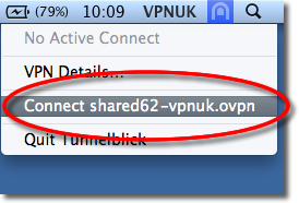 Open config with Tunnelblick