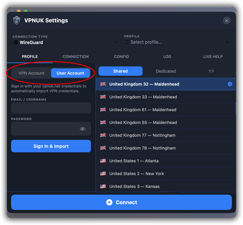Enable Send all traffic over VPN then click Create