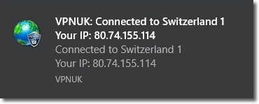 Connection Confirmation – VPNUK
