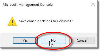 Do not save console settings