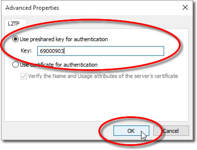 Advanced security settings