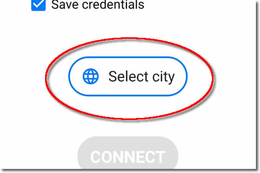 Android VPNUK App - Enter credentials