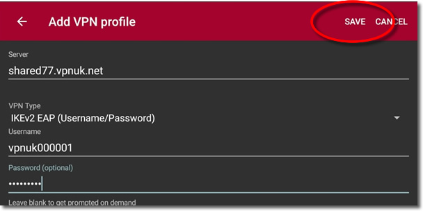 VPNUK strongSwan VPN Client Setup over IKEv2