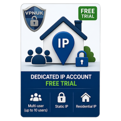 Dedicated IP VPN Account with One Month Free Trial