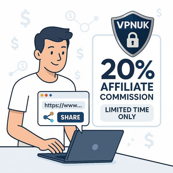 VPNUK Affiliate Partner Program - Earn Commission Referring VPN UK