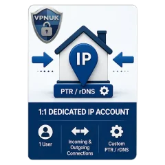 1:1 Dedicated IP VPN Account